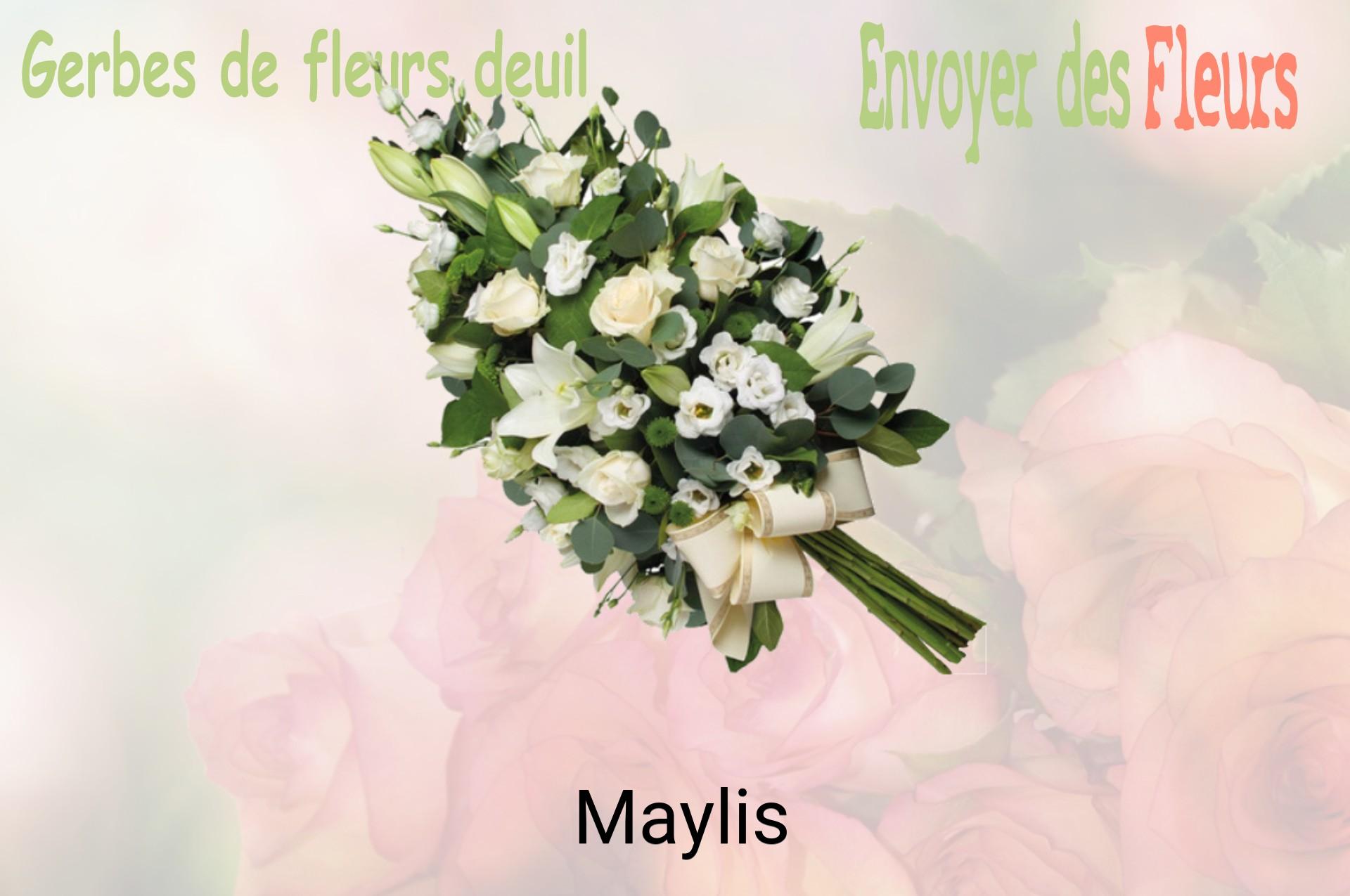 Gerbe de fleurs de deuil livrée à Maylis
